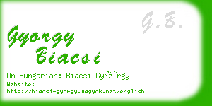 gyorgy biacsi business card